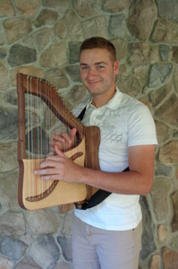 Mark showing our 22-Travel Harp