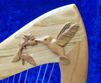 Small hummingbird on a 26-LAP Harp