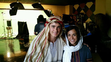 Paul (as the brother) with actor/friend Natalie (as his sister)