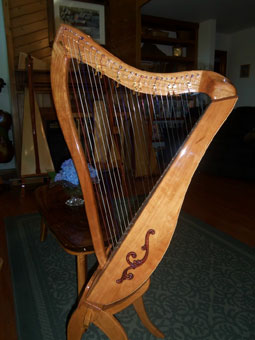 Side swirl on a 26-LAP Harp