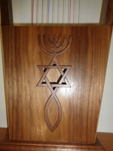 Messianic symbol on a 10-string Kinnor